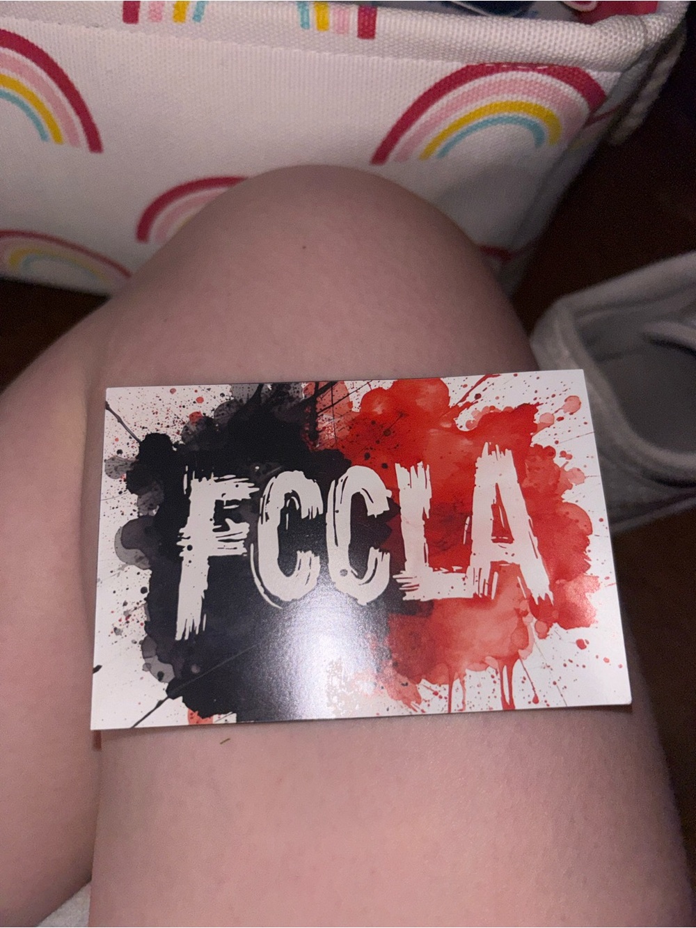 FCCLA Magnet - Black & Red Ink Splash